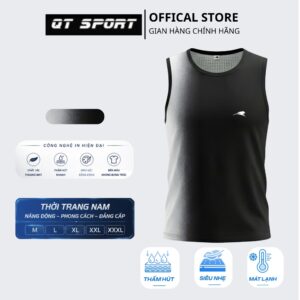 ÁO TANKTOP IN CHUYỂN NHIỆT GRADIENT LOANG MÀU TRẮNG ĐEN