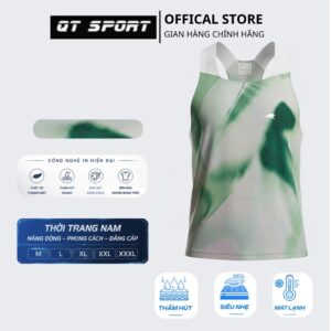 ÁO TANKTOP IN CHUYỂN NHIỆT GRADIENT LOANG MÀU TRẮNG XANH MINT XANH LÁ NHẠT